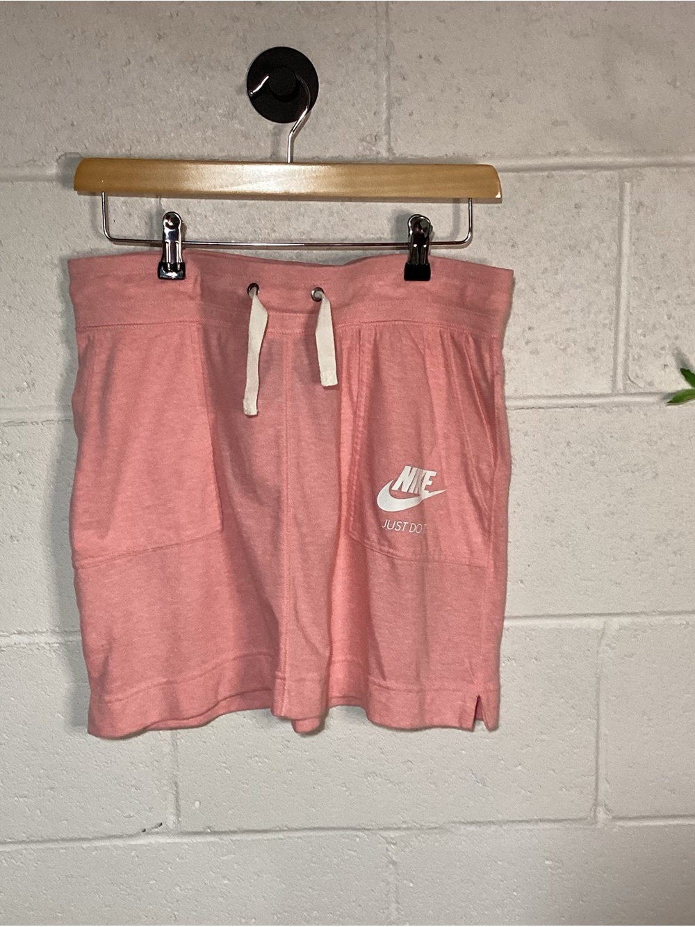 Nike Women's Coral Pink Drawstring Athletic Shorts